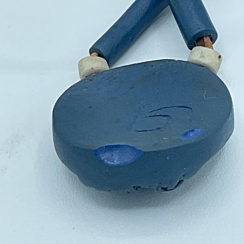 “HANDMADE” VINTAGE MUSHROOM, MOON AND GULLS           POTTERY PENDANT NECKLACE. - Picture 8 of 11